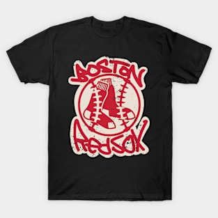 Boston red sox - fanart logo - vintage T-Shirt